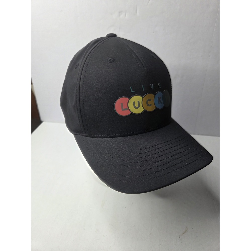 Black Clover Live Lucky Snapback Hat Black Flexfit 110 Performance Golf Cap